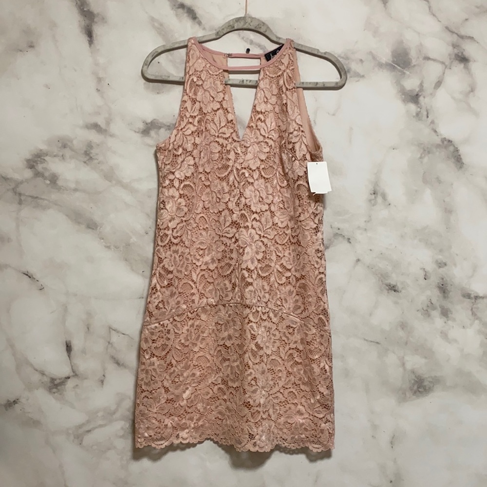 Sam Edelman Pink Open Back Laced Dress - Picture 2 of 8